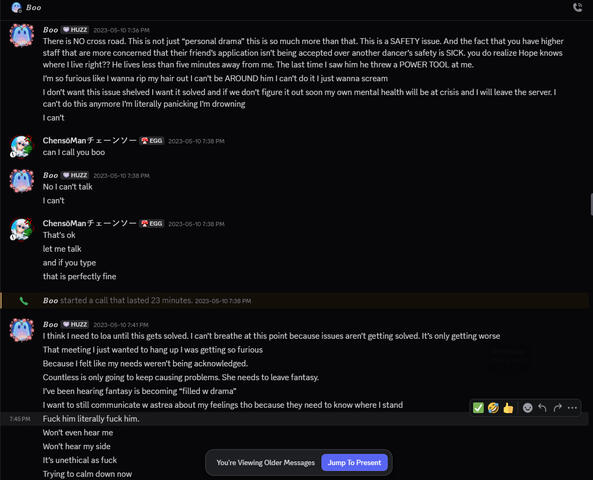 Chainsaw and Boo (Ref. Hope and Countless)